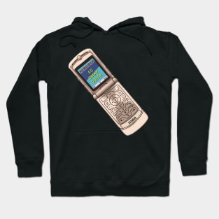 Flip Phone - Reminder - Go drink water Hoodie